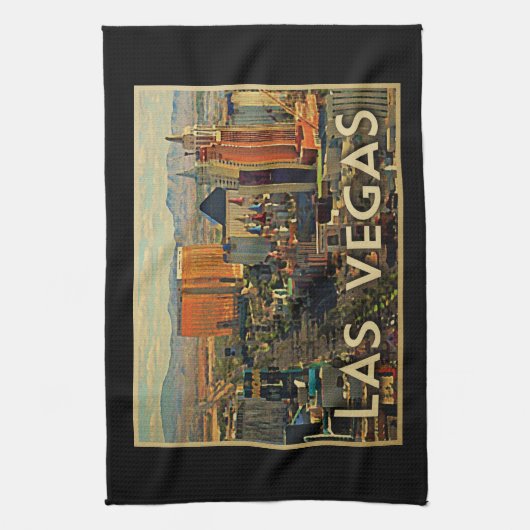 Las Vegas Skyline Geschirrtuch (Vertikal)