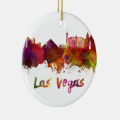 Las Vegas skyline im Watercolor Keramik Ornament (Rechts)