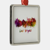 Las Vegas skyline im Watercolor Silbernes Ornament (Rechts)