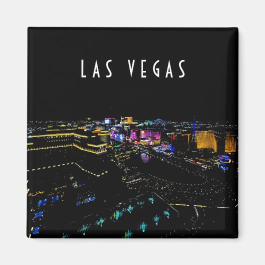 Las Vegas Skyline in der Nacht Magnet (Vorne)
