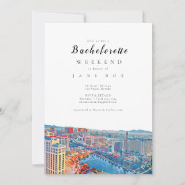 Las Vegas Skyline Junggeselinnen-Abschied Einladun Einladung