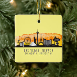 Las Vegas Skyline Latitude Personalisiert Keramikornament