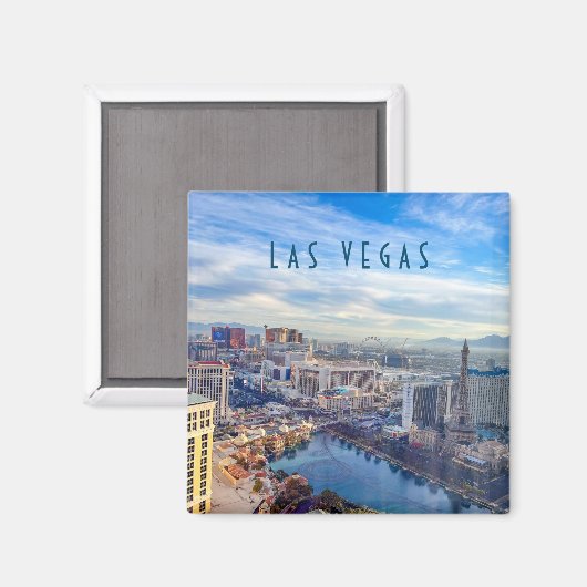 Las Vegas Skyline Magnet (Vorderseite/Rückseite)