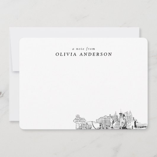 Las Vegas Skyline Personalisierte Mitteilungskarte (Vorderseite)