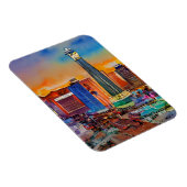 Las Vegas Skyline Watercolor Magnet (Rechte Seite)