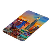 Las Vegas Skyline Watercolor Magnet (Linke Seite)