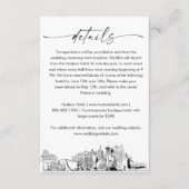 Las Vegas Skyline Wedding Details Card, 3.5x5 Begleitkarte (Vorderseite)