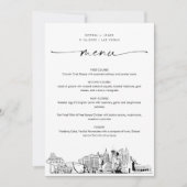 Las Vegas Skyline Wedding Dinner Menu Card 12x18 (Vorderseite)