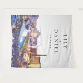Las Vegas Skyline Wedding Photo Backdrop Wandteppich (Vorderseite (Horizontal))
