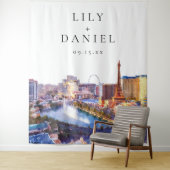 Las Vegas Skyline Wedding Photo Backdrop Wandteppich (Beispiel)