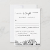 Las Vegas Skyline Wedding RSVP Response Card Karte (Vorderseite)