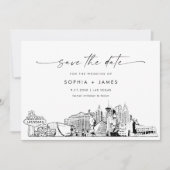 Las Vegas Skyline Wedding Save the Date Card Einladung (Vorderseite)