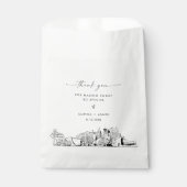 Las Vegas Skyline Wedding Vielen Dank für Ihre Unt Geschenktütchen (Vorderseite)