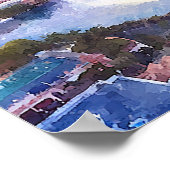 Las Vegas Skyline Wedding Welcome Sign Poster (Ecke)