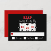 Las Vegas Slot Machine Wedding RSVP Card (Vorne/Hinten)