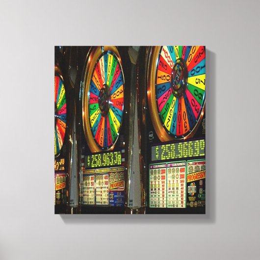 Las Vegas Slot Maschinen Leinwanddruck (Vorderseite)