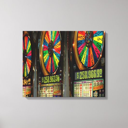 Las Vegas Slot Maschinen Leinwanddruck (Vorderseite)