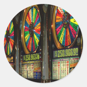 Las Vegas Slot Maschinen Runder Aufkleber