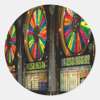 Las Vegas Slot Maschinen Runder Aufkleber