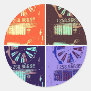 Las Vegas Slots Jackpot Runder Aufkleber