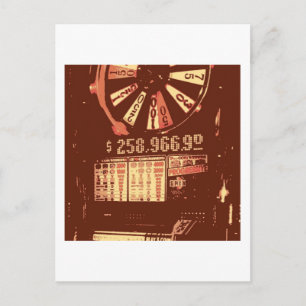 Las Vegas Slots Pop Art Postkarte