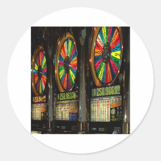 Las VEGAS-SLOTS Runder Aufkleber