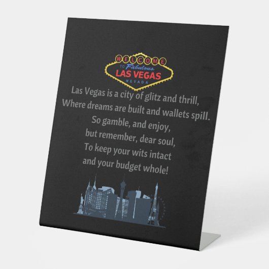 Las Vegas Sockelschild (Vorderseite)