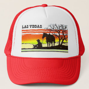 Las Vegas Sonnenuntergang Cowboy Trucker Hut Truckerkappe