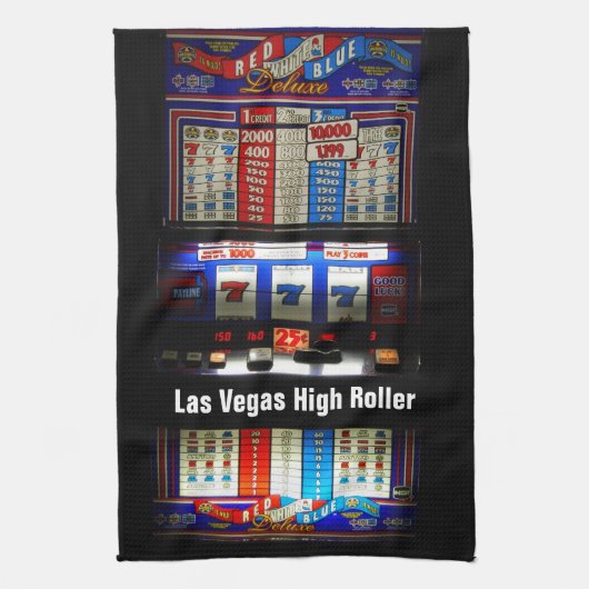 Las Vegas-Spielautomat-High Roller Handtuch (Vertikal)