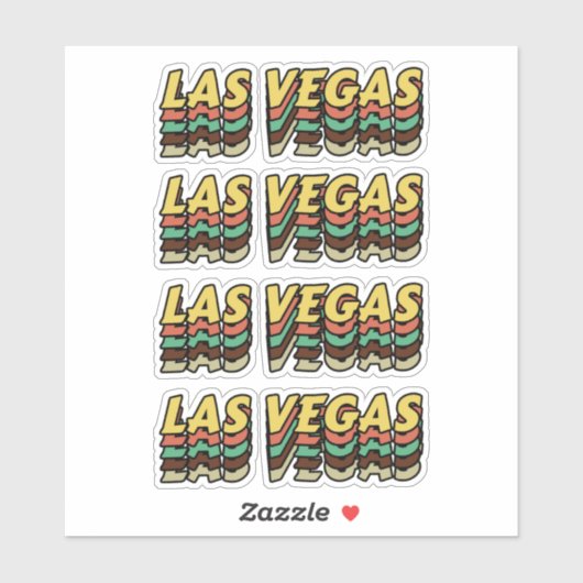 Las Vegas - Stadt Aufkleber (Blatt)