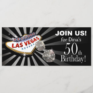 Las Vegas Sternexplosion 50. Geburtstag schwarzes  Einladung