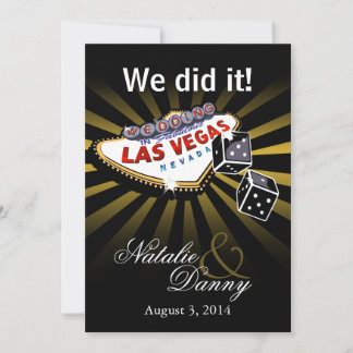 Las Vegas Sternexplosion Hochzeit Rezeption Gold S Einladung