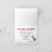 Las Vegas Sternexplosion Hochzeit Rezeption silber Einladung (Innenseite)