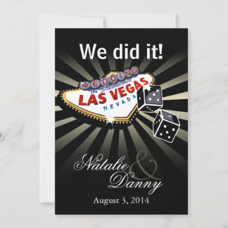 Las Vegas Sternexplosion Hochzeit Rezeption silber Einladung