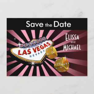 Las Vegas Sternexplosion Save the Date rosa