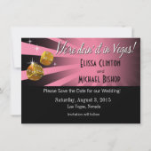 Las Vegas Sternexplosion Save the Date rosa (Rückseite)