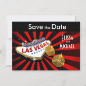 Las Vegas Sternexplosion Save the Date Rotes Gold (Vorderseite)