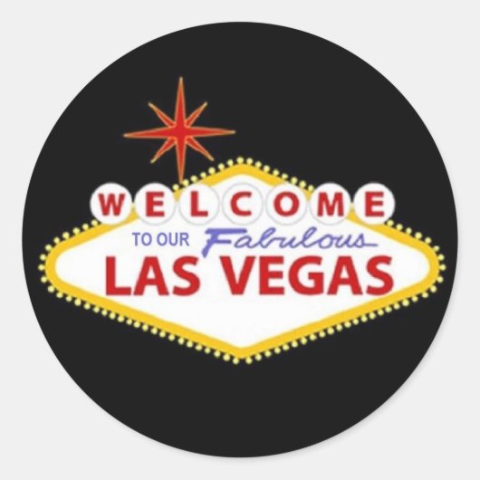 Las Vegas Sticker - Personalisieren Sie Ihre eigen (Vorderseite)