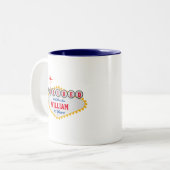 Las Vegas Stil Schildermüdung personalisieren Zweifarbige Tasse (Vorderseite Links)