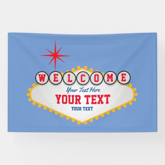 Las Vegas Stil Willkommen in Ihrem Text Banner (Horizontal)
