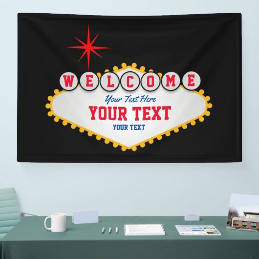 Las Vegas Stil Willkommen in Ihrem Text Banner (Messe)