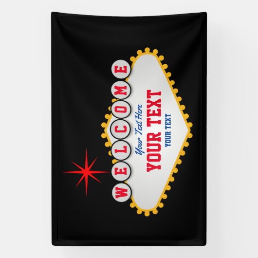 Las Vegas Stil Willkommen in Ihrem Text Banner (Vertikal)