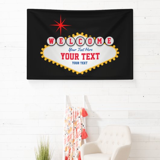Las Vegas Stil Willkommen in Ihrem Text Banner (InSitu)