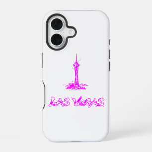 Las Vegas Stratosphere Neon Pink Skizze iPhone  16 Hülle