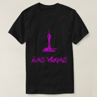 Las Vegas Stratosphere Neon Pink Skizze T-Shirt