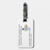 Las Vegas-Streifen Gepäckanhänger (Rückseite vertikal)