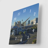 Las Vegas Strip Ahead Wall Clock Quadratische Wanduhr (Winkel)