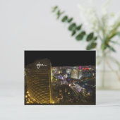 Las Vegas Strip bei Nachtpostkarten Postkarte (Stehend Vorderseite)