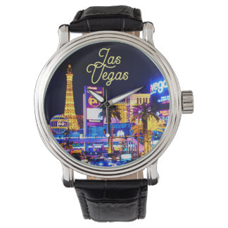 Las Vegas Strip bei Night Watch Armbanduhr