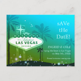 Las Vegas Strip Chic Wedding Save the Date Ankündigungspostkarte